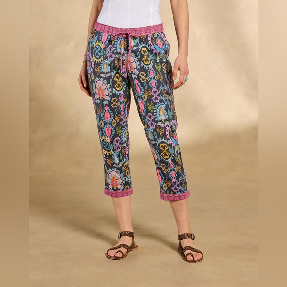 Sundance Leia Pants NEW Size Medium Indigo Ikat - Picture 1 of 14